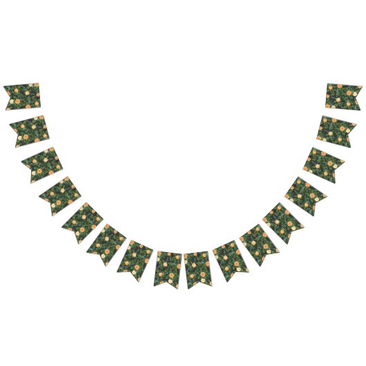 ピーチダークグレイ結婚ズバラフローラ バンティングフラッグ (全)