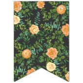 ピーチダークグレイ結婚ズバラフローラ バンティングフラッグ (第3の旗)