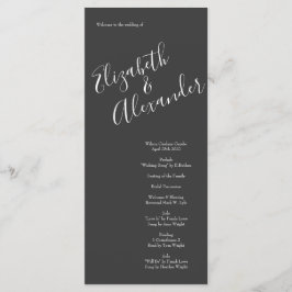 ピーチチャコールグレーピーニーバラ結婚式 プログラム