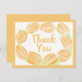 ピーチチューリップ縁ど～サンキューカード ポストカード (正面/裏面)