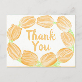 ピーチチューリップ縁ど～サンキューカード ポストカード