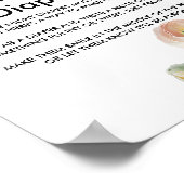 ピーチチューリップ開花レイトナイトおむつサイン ポスター (角)