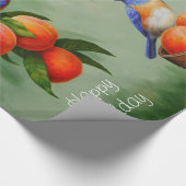 ピーチツリーと西ブルーバード ラッピングペーパー (角)