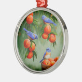 ピーチツリーオーチャードのブルーバード メタルオーナメント (左)