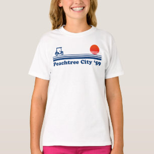 ピーチツリーシティグルジアライフスタイルゴルフカートサンセット Tシャツ