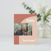 ピーチテラコッタアーチ私の花婿介添人 ポストカード (スタンド正面)