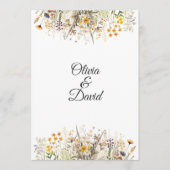 ピーチテラコッタワイルドフラワーメドウ結婚式 プログラム (正面)