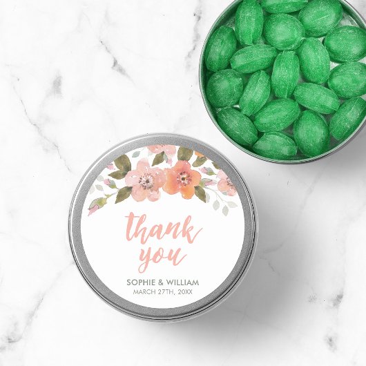 ピーチデリケートフローラありがとうイベント ラウンドシール