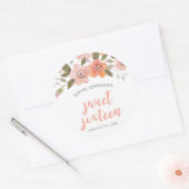 ピーチデリケートフローラスウィート16 ラウンドシール (封筒)