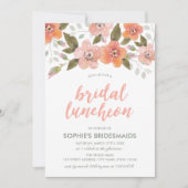 ピーチデリケートフローラブライダルルンチョン 招待状 (正面)