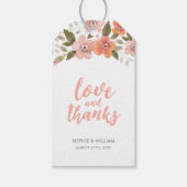 ピーチデリケートフローララヴ感謝してい& ギフトタグ (正面)