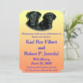 ピーチトゥライトイエローラブラドール 招待状 (スタンド正面)