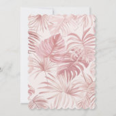 ピーチトロピカルテーマウェディングパーティーテンプレート 招待状 (裏面)