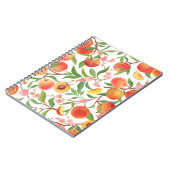 ピーチトロピカルフルーツヴィンテージ模様。 ノートブック (左側)