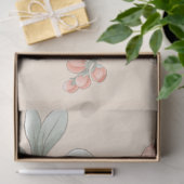 ピーチトーンウォーターカラーガーデンフラワーデコップページ 薄葉紙 (ギフト)