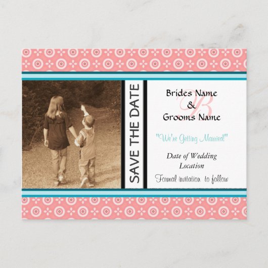 ピーチドット日付ポストカードテンプレートの保存 案内ポストカード (正面)