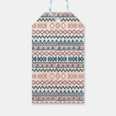 ピーチネイビーボホードリームキャッチャーメッセージカード ギフトタグ (裏面)