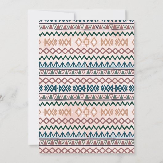 ピーチネイビーボホードリームキャッチャー結婚式招待状 招待状 (裏面)