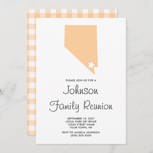 ピーチネバダファミリー懇親会 招待状 (正面/裏面)