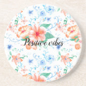 ピーチハイビスカストロピカルフローラ コースター (正面)