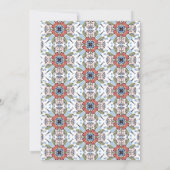 ピーチハンドドロッドフローラクインセアニラスウィート16 招待状 (裏面)