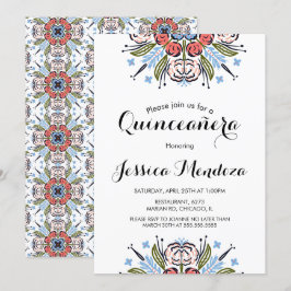 ピーチハンドドロッドフローラクインセアニラスウィート16 招待状