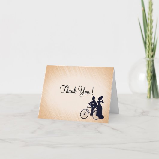 ピーチバイ結婚シクルの内装に空白の感謝 サンキューカード (正面)