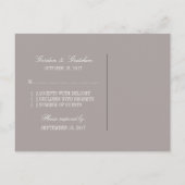 ピーチバタフライフローラRSVPポストカード インビテーションポストカード (裏面)