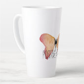 ピーチバタフライ感動的引用文 カフェラテマグ (左アングル)