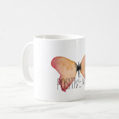 ピーチバタフライ感動的引用文 コーヒーマグカップ (正面左)