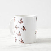ピーチバタフライ コーヒーマグカップ (正面左)