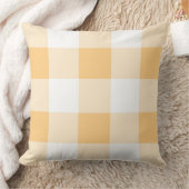 ピーチバッファローチェックプレイド クッション (ブランケット)
