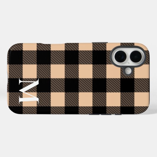 ピーチバッファロープレイドチェック Case-Mate iPhoneケース (裏面 (横))