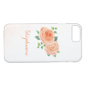 ピーチバラかわいらしウォーターカラー Case-Mate iPhoneケース (裏面(横))