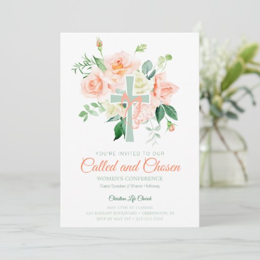 ピーチバラウォーターカラーウィメンズチャーチカンファレンス 招待状 (スタンド正面)