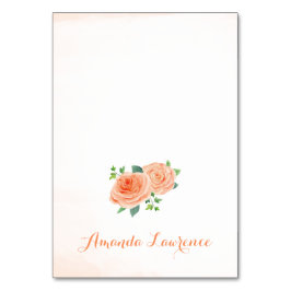 ピーチバラウォーター色パーソナライズされた座席表 テーブルナンバー