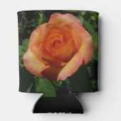 ピーチバラオレンジ花の写真 缶クーラー (裏面)