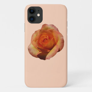 ピーチバラオレンジ花の写真 iPhone 11 ケース