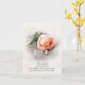 ピーチバラオンウッド悔やみや弔慰サンキューカード カード (黄色い花)