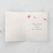 ピーチバラオンウッド悔やみや弔慰 カード (内部)