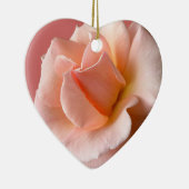 ピーチバラオーナメントパーソナライズされたバラデコレーション セラミックオーナメント (右)