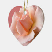 ピーチバラオーナメントパーソナライズされたバラデコレーション セラミックオーナメント (左)