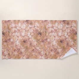 ピーチバラグリッターキリンプリント ビーチタオル