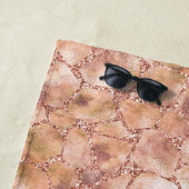 ピーチバラグリッターキリンプリント ビーチタオル (インサイチュ)