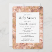 ピーチバラグリッターキリンプリント 招待状 (正面)