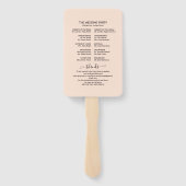 ピーチバラゴールドフォイル結婚式 プログラムハンドファン ハンドファン (裏面)