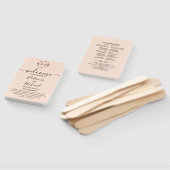 ピーチバラゴールドフォイル結婚式 プログラムハンドファン ハンドファン (組立なし)