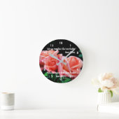 ピーチバラスティチ感動的ャート引用文 ラウンド壁時計 (ホーム)