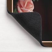 ピーチバラトリオフローラパーソナライズされたヴィンテージ マウスパッド (コーナー)