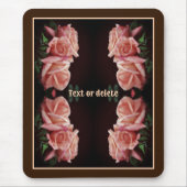 ピーチバラトリオフローラパーソナライズされたヴィンテージ マウスパッド (正面)